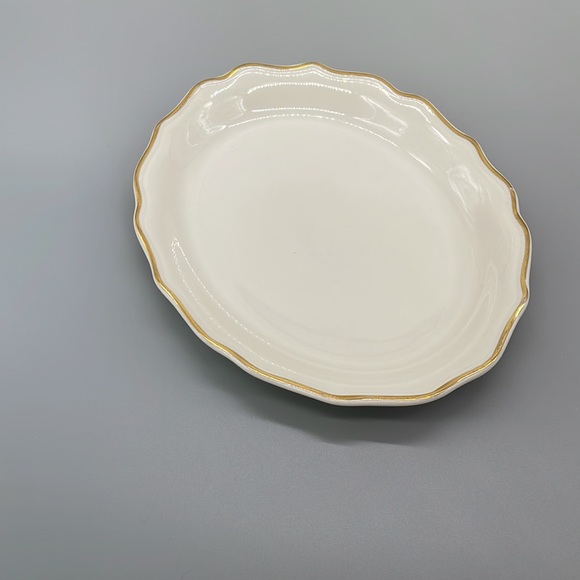 Syracuse Vintage Ironstone China Scalloped Gold Trim Platter - Picture 2 of 6